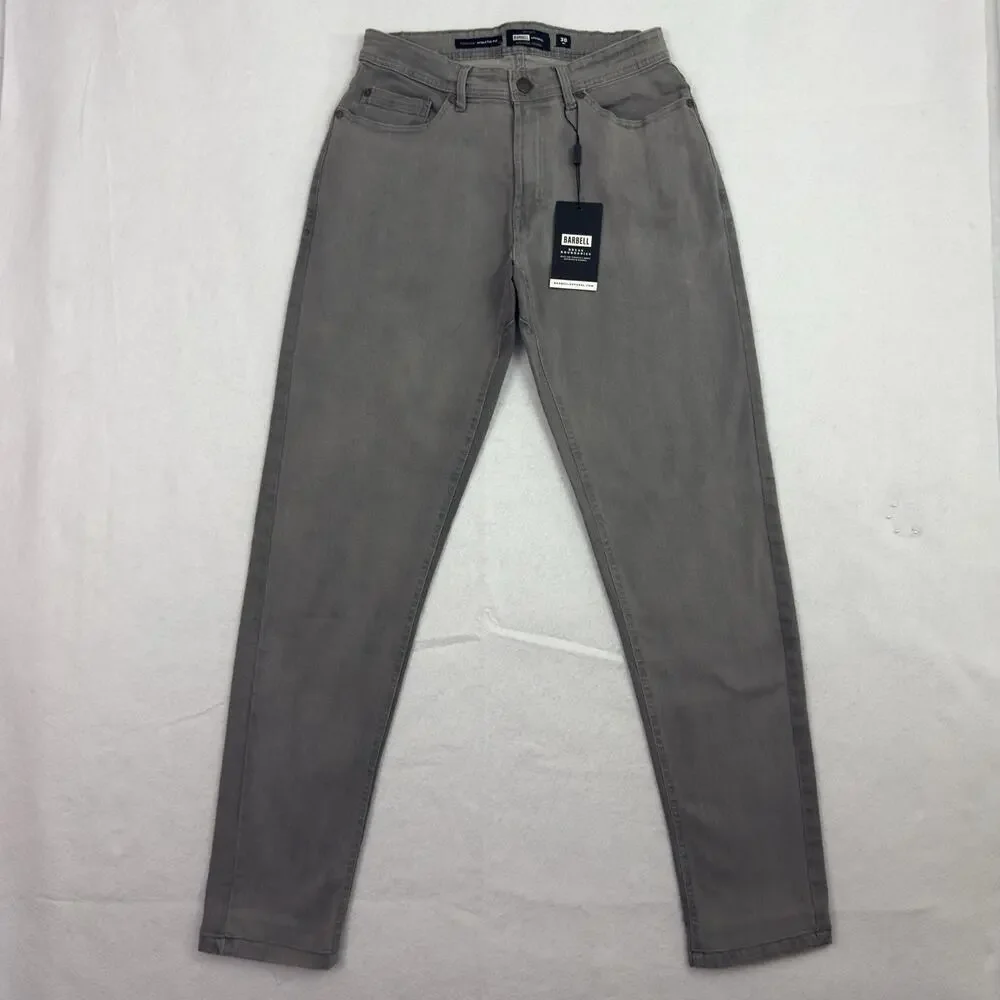 Barbell Apparel Jeans Mens Size 30 Gray Straight Athletic Fit 2.0 Stretch NWT